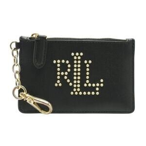 Ralph Lauren Faux-Pearl Leather Zip Card Case.